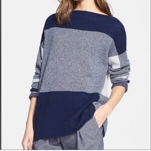 Vince Intarsia Colorblock Wool/Cashmere Sweater